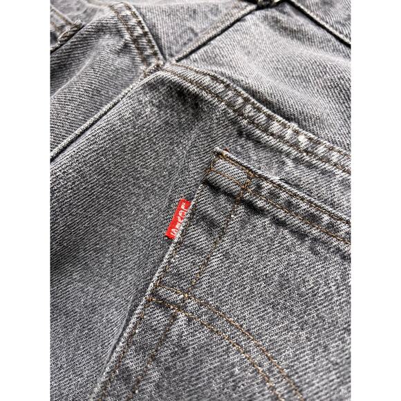 Vintage Levi's 501 Button Fly Denim Jeans 36x34 Grey distress Made In USA 80s - Picture 3 of 12